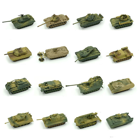 1pcs 1:72 4D Plastic Assemble Tank Kits World War II Model Puzzle Assembling Military Sand Table Toys For Children ► Photo 1/6