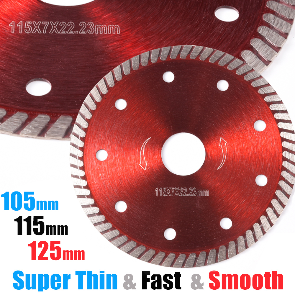 115mm Porcelain Tile Turbo Thin Diamond Dry Cutting blades/Discs Grinder Wheel 
