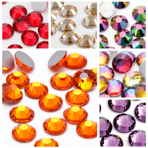 Astrobox SS3-SS30 Many Colors Flat Back Round Rhinestone Glass Crystal Diamond стразы Loose Beads DIY Clothing & Accessories ► Photo 1/6