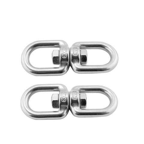 2PCS 304 Stainless Steel Eye To Eye Anchor Swivel 4mm 5mm 6mm 8mm 10mm Heavy Duty Stainless Steel Marine Anchor Chain Swivel ► Photo 1/6