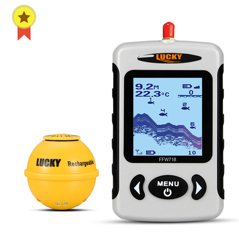 Lucky FFW718& FFW718LA Wireless Portable Fish Finder 45M/135FT Sonar Depth Sounder Alarm Ocean River Lake ► Photo 1/6