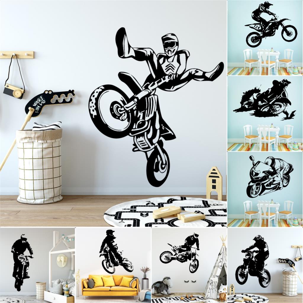 Off-road Motorbike Wall Stickers Wall-Sticker For Kids Room Living Room  Home Decor Vinyl Stickers Waterproof Wallpaper murals - Price history &  Review | AliExpress Seller - Muyuchunhua Official Store 