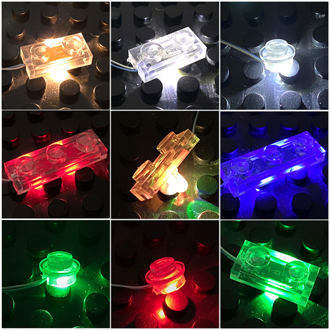 Lamp Pin port compatible with Building Block moc Accessories signal Led Light Toys Technic City Street DIY remote control ► Photo 1/6