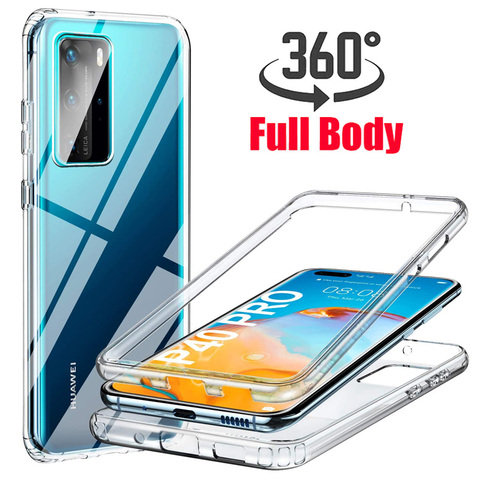 360 Full Clear Soft Double Cover For Huawei Honor 9C 20S 8A 8X 8S 7C 7A 20 Pro P20 P30 P40 Lite E Y9 Y7 Y5 Y6 2022 Case AUM-L29 ► Photo 1/6