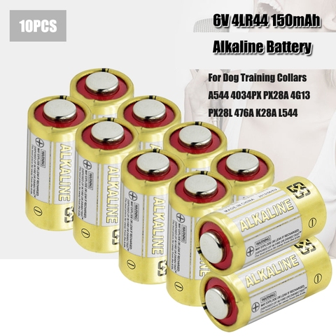 10pcs 4LR44 6V Dry Alkaline Batteries for Dog Training Shock Collars A544V 4034PX PX28A L1325 4AG13 544 4A76 Camera Battery ► Photo 1/5