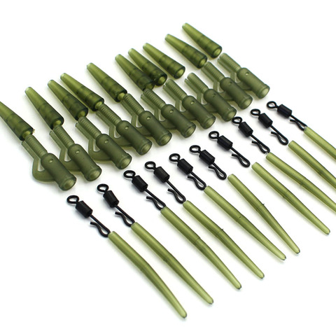 40PCS Carp Fishing Accessories Lead Clip Quick Change Swivel Tail Rubber Anti Tangle Sleeves for Carp Rigs Coarse Fishing Tackle ► Photo 1/6