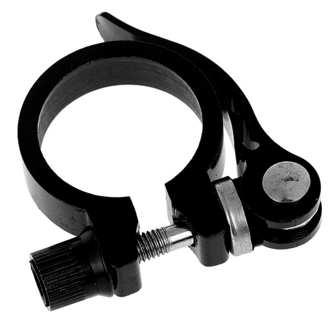 Black  Bike Bicycle Seatpost Clamp 25.4-34.9mm Aluminum Quick Release Seat Post Bicycle Accessories ► Photo 1/6