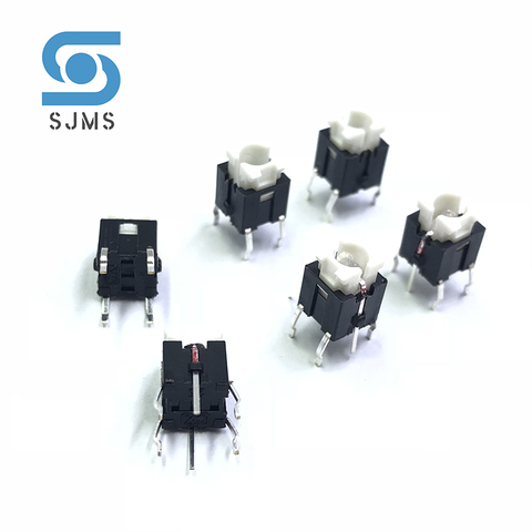 Free Shipping 5Pcs 6*6*8.4mm Through Hole Micro Push Button Tactile Momentary Switch With LED Sample Green Yellow Red White Blu ► Photo 1/3