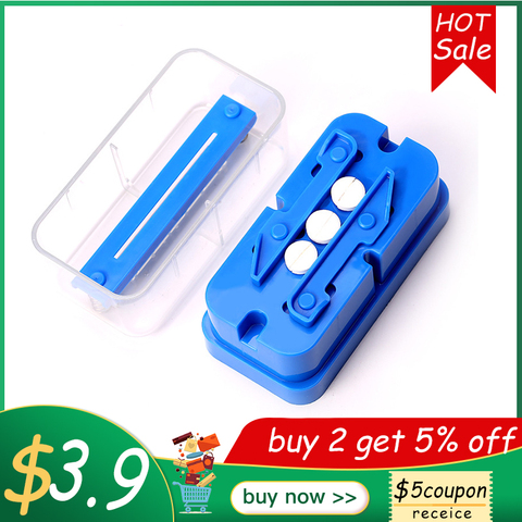 New Quality Pill Cutter Medicine Box Pill Cutting Splitter Drugs Tablet Cutter Divider Storage Case Pill Box Pill Cases Splitter ► Photo 1/6