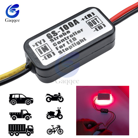 12-24V Brake Light Flash Controller Module GS-100A Flash Strobe Controller Flasher Module For Car LED Brake Stop Light Lamp ► Photo 1/6