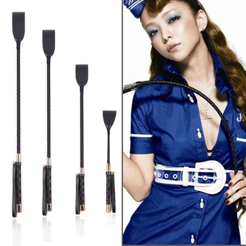 BDSM fantasy Bondage Boutique Slim Leather Riding Crop Whips paddle handle Fetish spank slave submission sex toys for couples ► Photo 1/6