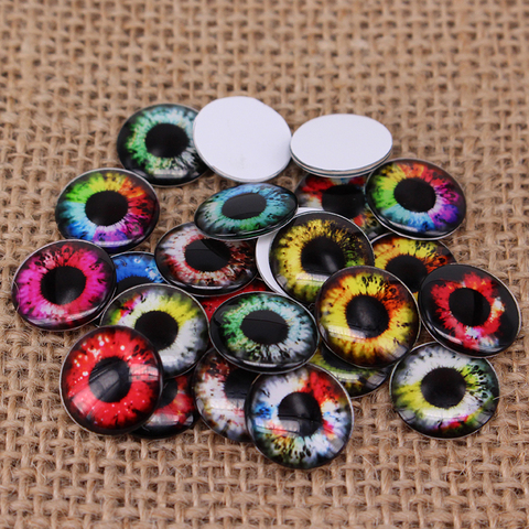24pcs/lot Colorful Pupil Round Glass Blyth Doll Eyes Chips Pattern DIY Accessories BT101 ► Photo 1/6