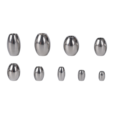 20-100Pcs/Lot Stainless Steel Oval Shape Bracelet Charm Beads Loose Spacer Beads for Jewelry Making Supplies ► Photo 1/6