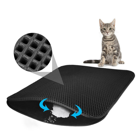Pet Cat Waterproof Litter Mat Double Layer Litter Cat Bed Pads Trapping Pets Litter Box Mat Pet Product Bed For Cats Accessories ► Photo 1/6
