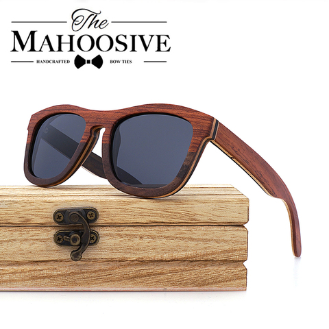 Mahoosive Polarized Wood Sunglasses Men Wooden Sun glasses Women Brand Original Wood Glasses Oculos de sol masculino ► Photo 1/6