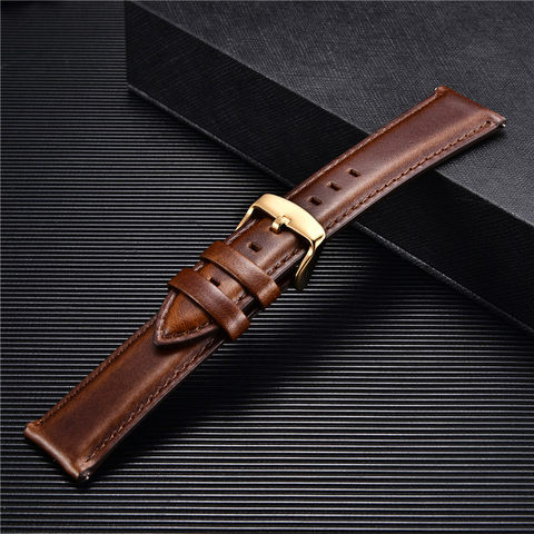 Quick Release Straps Men Women Genuine Leather Watchbands 18mm 20mm 22mm Smart Watch Band Watch Accessories ► Photo 1/1