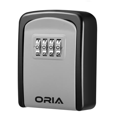 ORIA 4 Digit Combination Durable Key Storage Box Wall Mounted Safety Key Box Large Storage Capacity Safety Lock Box ► Photo 1/6