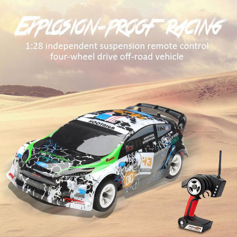 Wltoys K989 1/28 2.4G 4WD Brushed RC Remote Control Rally Car RTR with Transmitter Off-Road Remote Control RC Car Children Toys ► Photo 1/6