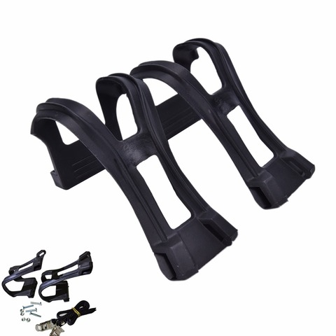 1Pair Plastic Bike Pedal Clips Bicycle Cycling Pedal Toe Straps Foot Clip Fixing Straps Mountain Bike Feet Binding Belt ► Photo 1/6