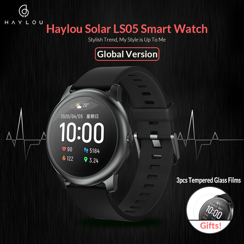 Haylou Solar Smart Watch LS05 Sport Metal Heart Rate Sleep Monitor IP68 Waterproof iOS Android Global Version from Youpin ► Photo 1/6