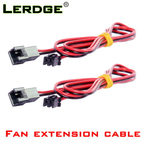 LERDGE 3D Printer Parts Fan extension cable  1M Wire And 2M Length Connection Line 2pin xh2.54 Female Male Connector 2PCS ► Photo 1/1