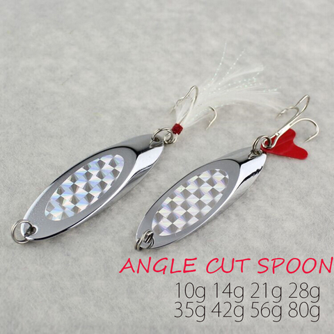 Angle Cutting Spinner Spoon Fishing Lure For Pike 10g/14g/21g/28g Tackle Artificial Bait Wobbler Metal Jig Sequin Pesca Isca ► Photo 1/6