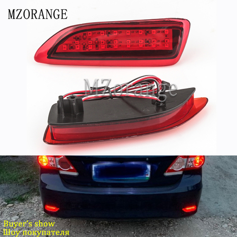 MZORANGE 2xReflector Rear Back Tail LED Bumper Brake Stop Running Light Fog Lights For Toyota Corolla/For Lexus CT200h recommend ► Photo 1/6