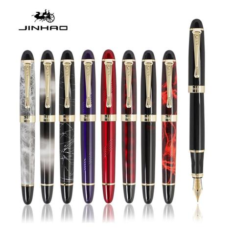 Jinhao Classic Fountain Pen, Luxury Gold Trim Iraurita Tip Medium Writing, Jin Hao 450 Office Signature School Calligraphy A6293 ► Photo 1/6