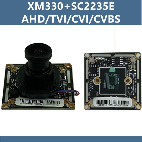 XM330+2235E AHD/TVI/CVI/XVI/CVBS Camera Module Board 1080N 960H 1920*1080 IRC M12 Lens CCTV Security Surveillance ► Photo 1/6