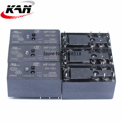 10pcs Relay HF115F-005-1ZS3 HF115F-012-1ZS3 HF115F-024-1ZS3 250V 16A relay 8 pin relay 5V/12V/24VDC relay ► Photo 1/4