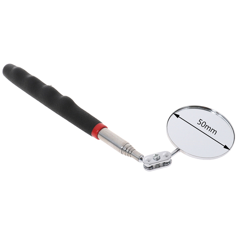 1Pc 50mm Car Telescopic Detection Lens Inspection Round Mirror 360 Repair Tool Stainless steel ► Photo 1/6