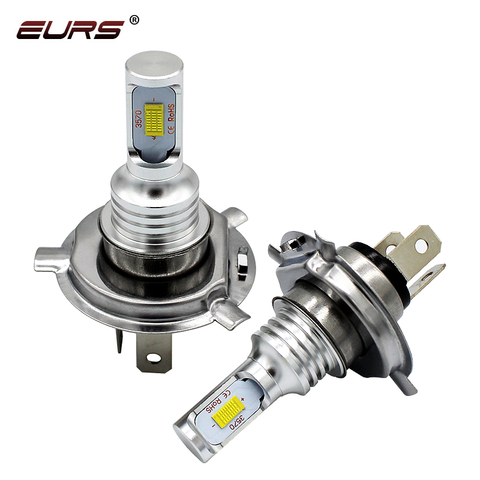 EURS 2pcs LED Fog Lamp H16 H3 H1 H7 H11 H8 HB3 HB4 72W Super Bright H4 LED White Yellow Fog Tail Auto Headlight Car Light Bulb ► Photo 1/6