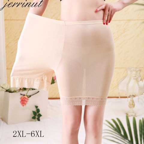 Jerrinut Plus Size Safety Shorts Big Size Women Panties 2XL 3XL 4XL 5XL 6XL boyshorts High Waist Sexy Lace Female Seamless Pants ► Photo 1/6