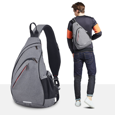 Mixi Men One Shoulder Backpack Women Sling Bag USB Boys Cycling Sports Travel Versatile Fashion Bag Student School University ► Photo 1/6