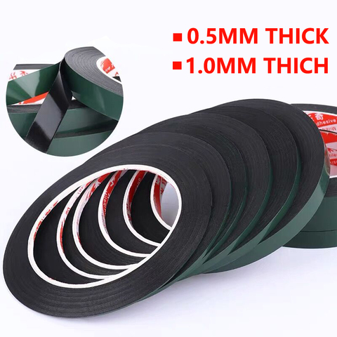 1 Roll 2mm/3mm/5mm/10mm mobile phone screen tape repair double-sided adhesive foam cotton green film 0.5mm 1mm thick 10M ► Photo 1/5