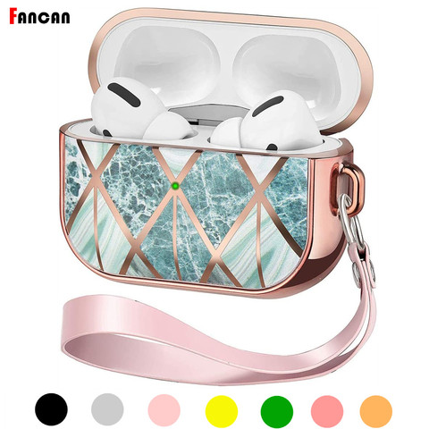 Luxury cover for AirPods Pro Case cute Headphone Accessories TPU plating Anti-fall Airpodspro 3 For apple airpods pro 2 1Case ► Photo 1/6