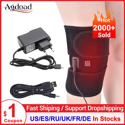 AGDOAD Arthritis Knee Support Brace Infrared Heating Therapy Kneepad for Relieve Knee Joint Pain Knee Rehabilitation Dropship ► Photo 1/6