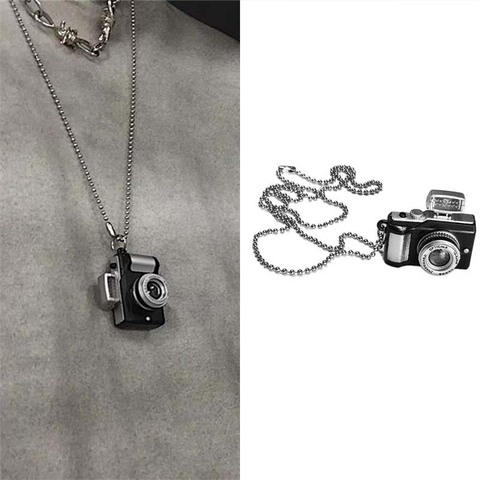 Vintage Camera Pendant Necklace Long Chain Punk Jewelry For Women Man Light Glowing Camera Chains Necklaces Friendship Gifts ► Photo 1/6