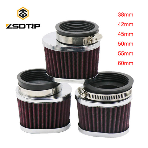 ZSDTRP Motorcycle Air Filter 50mm 55mm 60mm Universal for Motorcycle & Racing Car Sport Air Intake Filter ► Photo 1/6