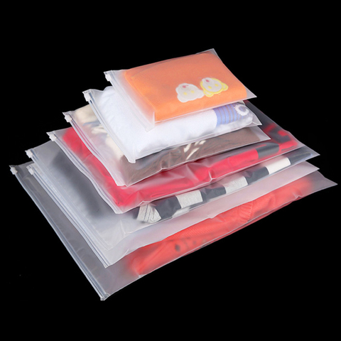 50 Pcs/Lot Garments Packaging Ziplock Bag Matte Plastic Package Bag Zipper  Lock Storage Bag T