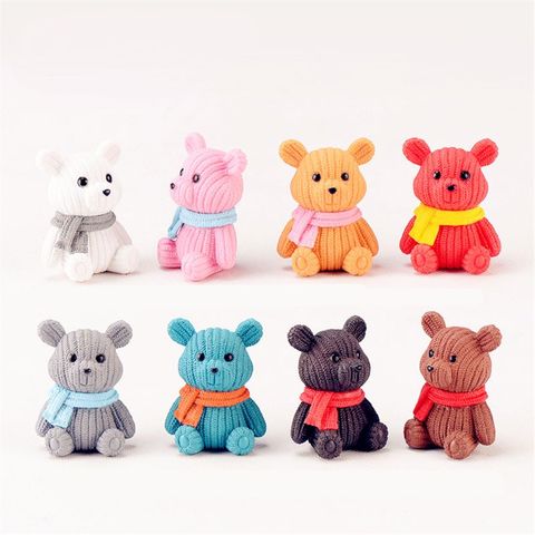 1PC Popular Party Home Decoration Accessories Cute Plastic Tedy Bear Miniature P31B ► Photo 1/6