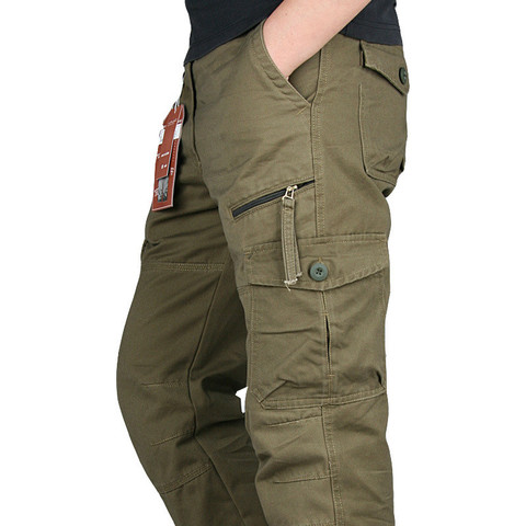 Overalls Cargo Pants Men Spring Autumn Casual Multi Pockets Trousers Streetwear Army Straight Slacks Men Military Tactical Pants ► Photo 1/6