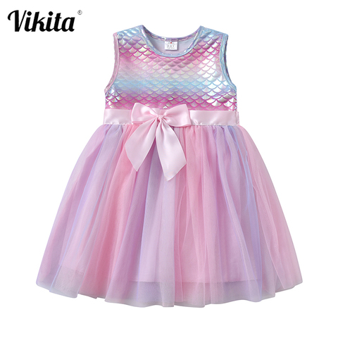 VIKITA Princess Girls Dress Children Clothing Girl Summer Sleeveless Dress Kids Dresses for Girls Toddler Girl Casual Dresses ► Photo 1/1