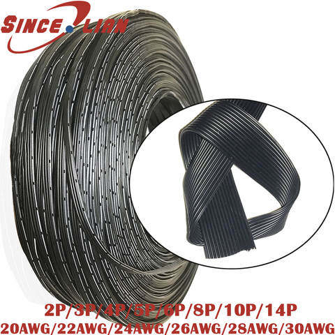Silico Rubber Wire 20 22 24 26 28 30AWG 2P 3P 4P 5P 6P 8P10P 14P Power Cable Multi-core Connect Wire Parallel Wire Test Kable ► Photo 1/6