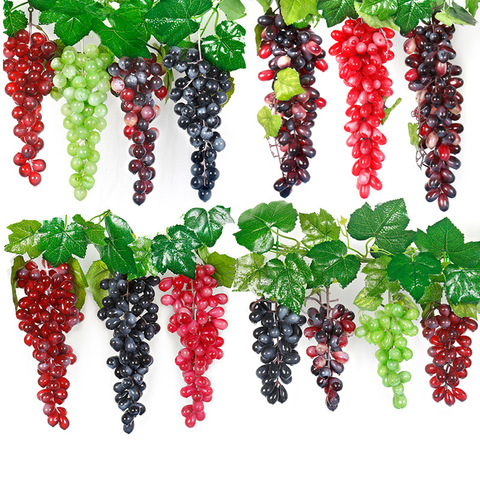 Hanging Artificial Grapes DIY Artificial Fruits Plastic Fake Fruit for Home Garden Decoration Christmas Wedding Party Supplies ► Photo 1/6