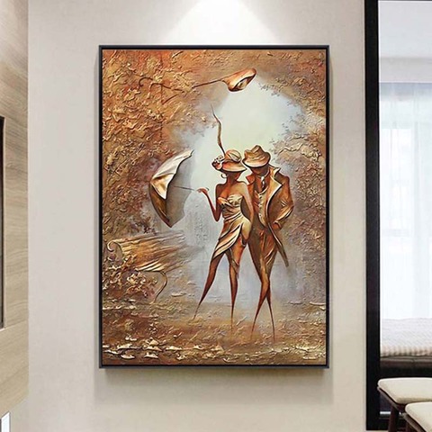 Wonderful love romantic couple home art interesting canvas on wall art picture living room decoration canvas painting ► Photo 1/6