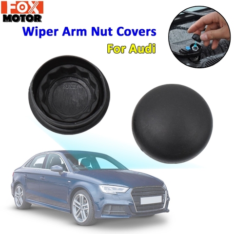 For Audi A1 A2 A4 B5 B6 B7 B8 A6 C4 C5 C6 C7 Q3 Q5 R8 TT OE# 5N0955205 2X Car Front Windscreen Wiper Arm Nut Cap Bolt Cover ► Photo 1/6