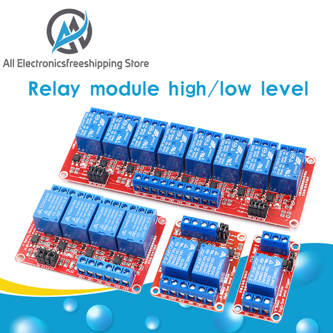 1 2 4 8 Channel 5V 12V Relay Module Board Shield with Optocoupler Support High and Low Level Trigger for Arduino ► Photo 1/6