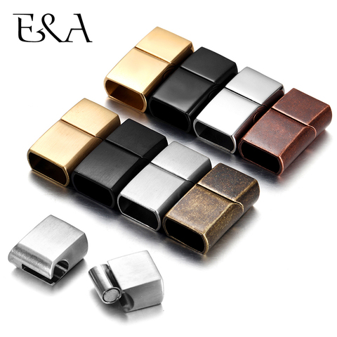 Stainless Steel Magnetic Clasps Hole 12*6mm for Leather Cord Bracelet Magnet Clasp Buckle DIY Jewelry Making Supplies Accessory ► Photo 1/6