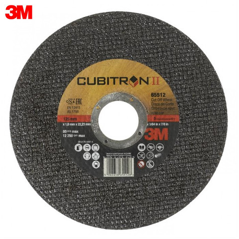 Grinding Wheel 3M 65512 Power Tools Tool Cutting wheel T41, Cubitron II, 125 mm x 1.0 mm x 22.23 mm, A60 125mm ► Photo 1/4